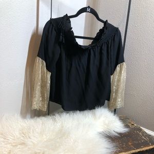 Black Rachel Zoe top